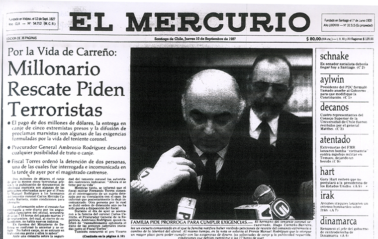 El Mercurio, 10 de septiembre de 1987