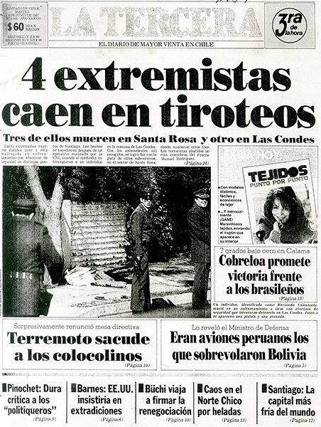 La Tercera, 16 de junio de 1987